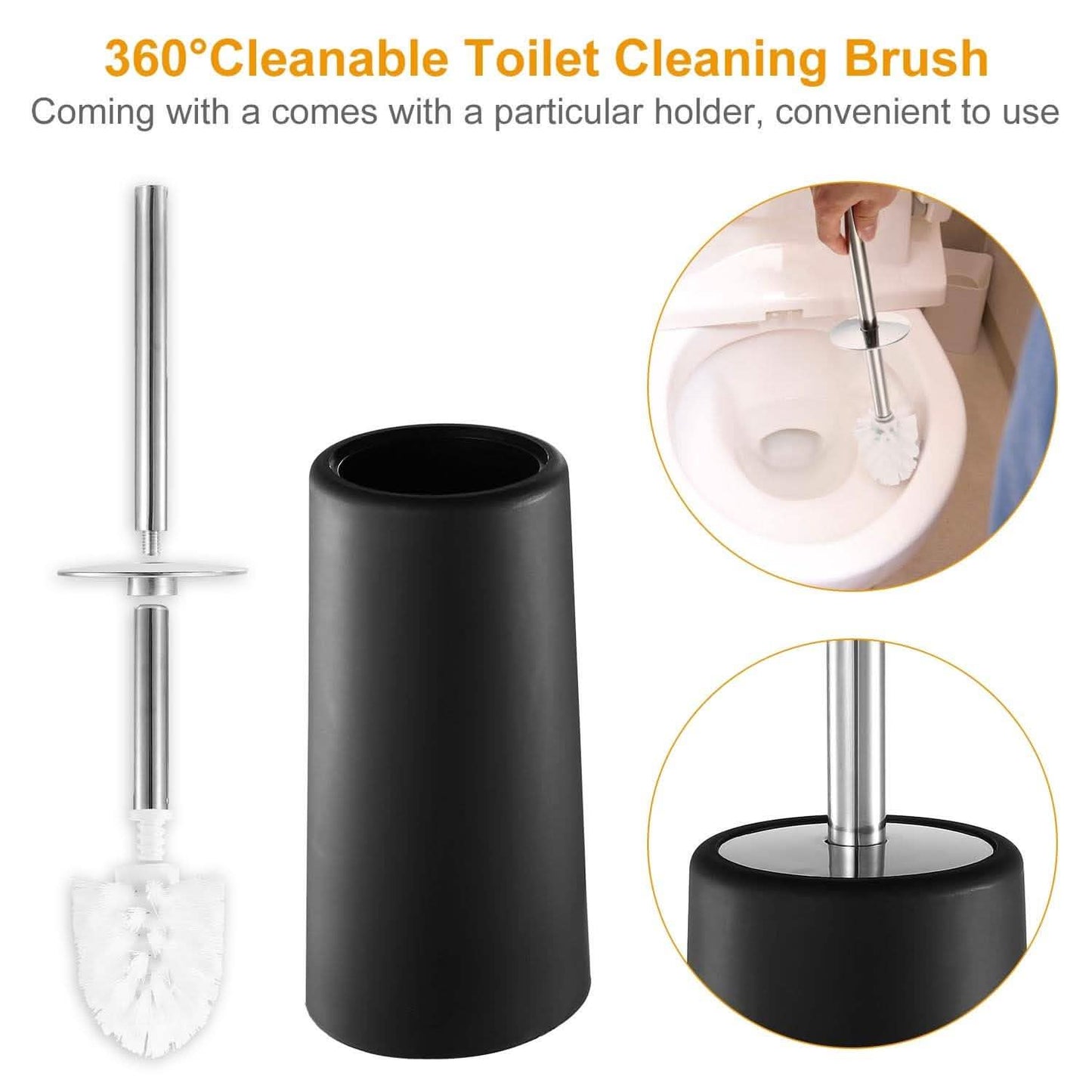 PureFlow 6-Piece Bathroom Accessories Set – Soap Dispenser, Toothbrush Holder, Trash Can & More