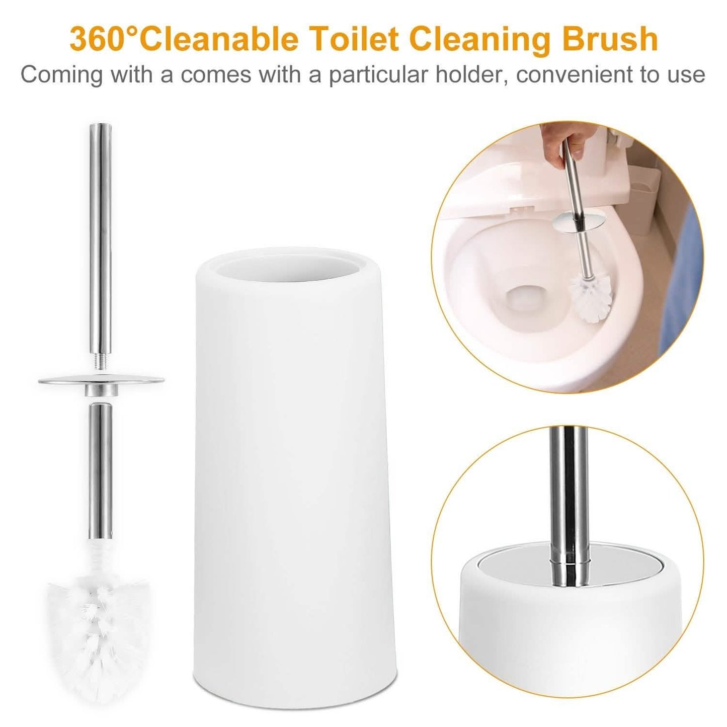PureFlow 6-Piece Bathroom Accessories Set – Soap Dispenser, Toothbrush Holder, Trash Can & More