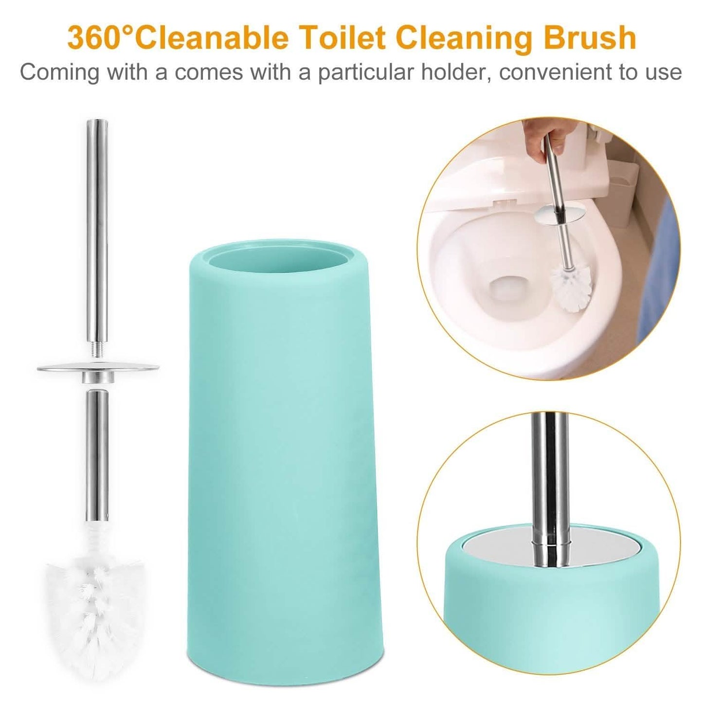 PureFlow 6-Piece Bathroom Accessories Set – Soap Dispenser, Toothbrush Holder, Trash Can & More