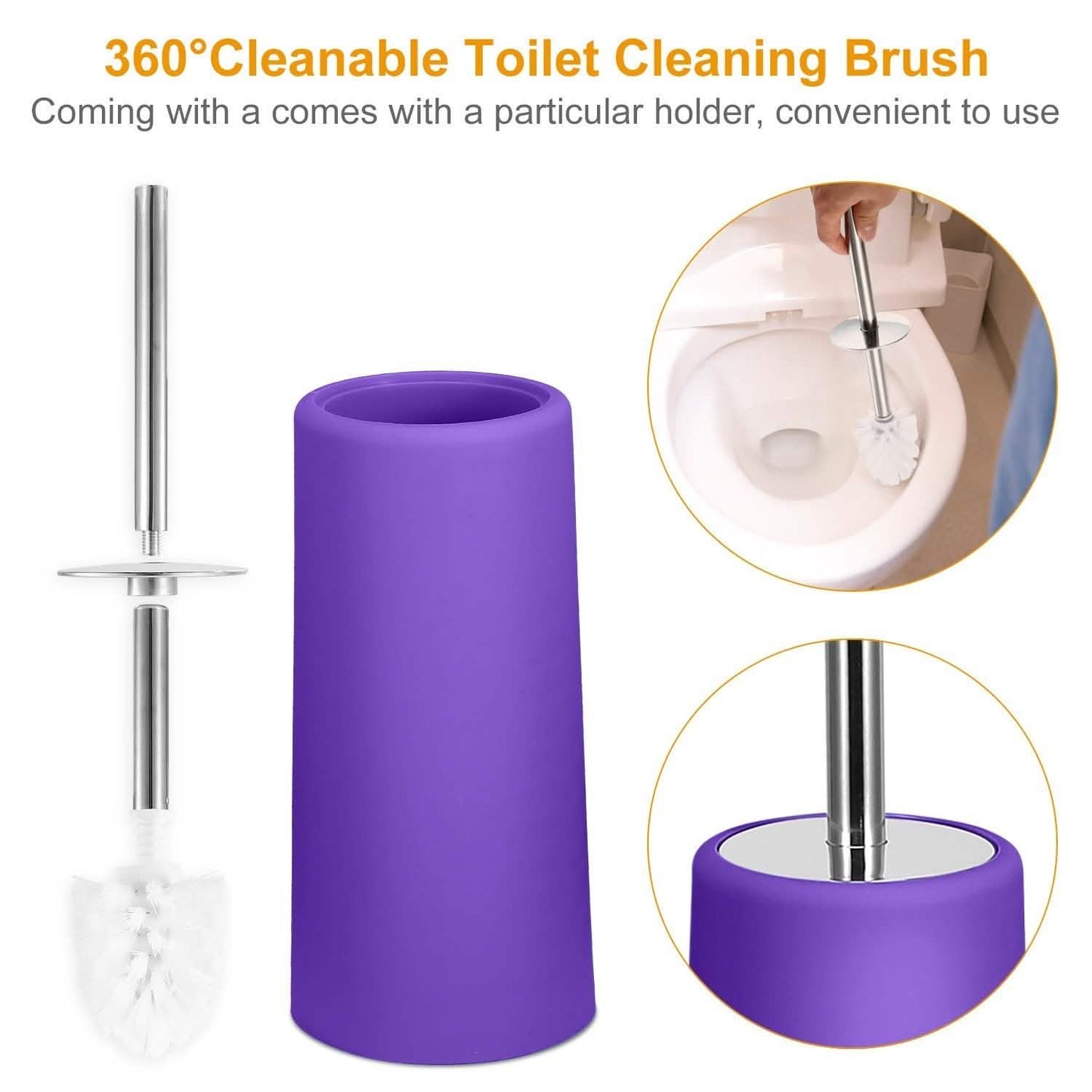 PureFlow 6-Piece Bathroom Accessories Set – Soap Dispenser, Toothbrush Holder, Trash Can & More