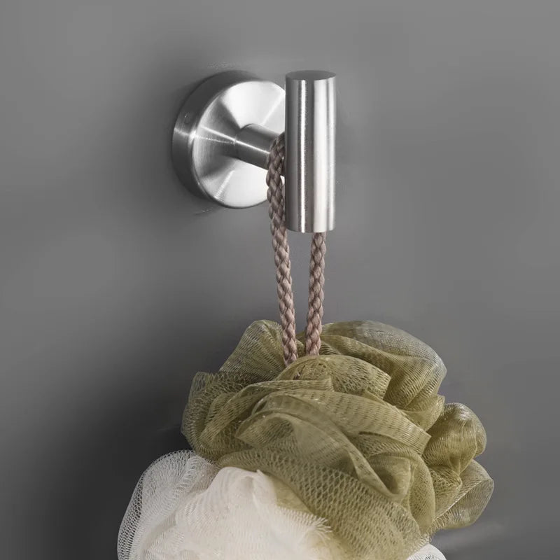 PureFlow Self-Adhesive Stainless Steel Wall Hook – No Drill, Bathroom & Kitchen Organizer