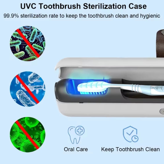 PureFlow UV Toothbrush Sanitizer – UV-C Light, Kills 99.9% Bacteria, Auto Cycle