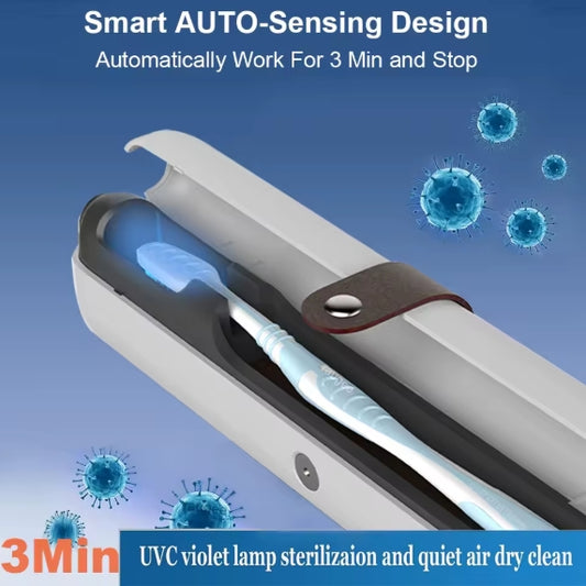 PureFlow UV Toothbrush Sanitizer – UV-C Light, Kills 99.9% Bacteria, Auto Cycle