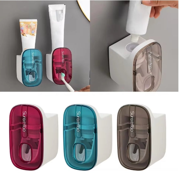 PureFlow Wall Mounted Toothpaste Dispenser – No-Drill Adhesive, Kid-Friendly