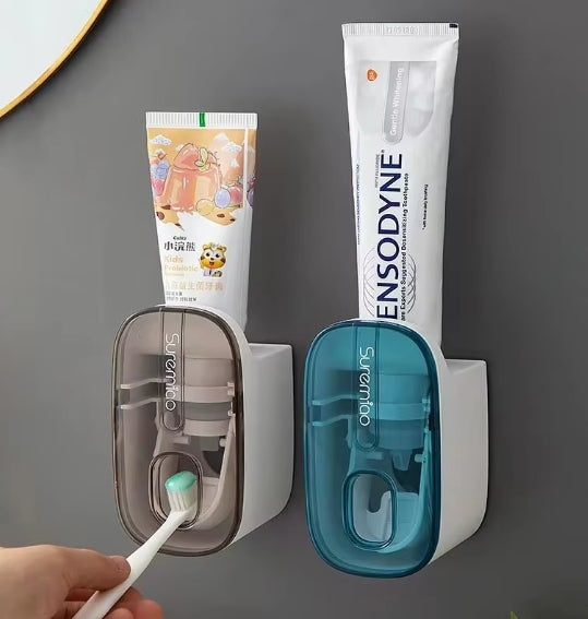 PureFlow Wall Mounted Toothpaste Dispenser – No-Drill Adhesive, Kid-Friendly