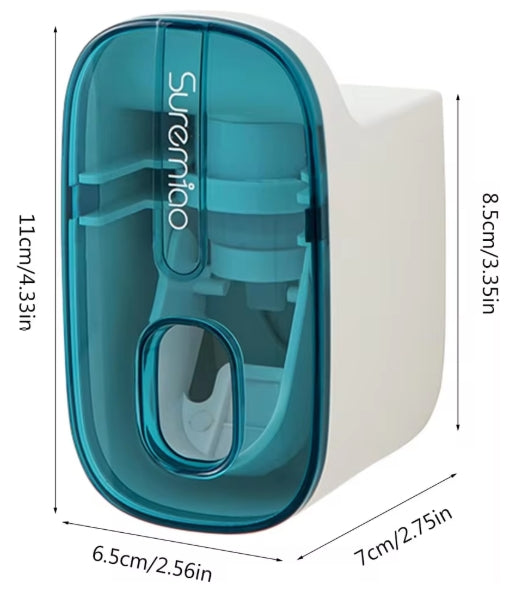PureFlow Wall Mounted Toothpaste Dispenser – No-Drill Adhesive, Kid-Friendly