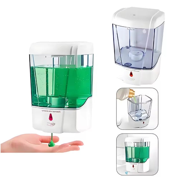 PureFlow Touchless Automatic Soap Dispenser – USB Rechargeable, Wall Mount, No Drill