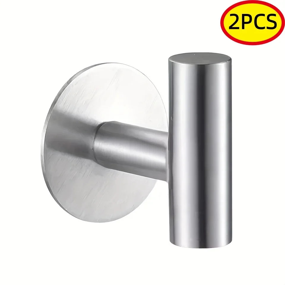 PureFlow Self-Adhesive Stainless Steel Wall Hook – No Drill, Bathroom & Kitchen Organizer