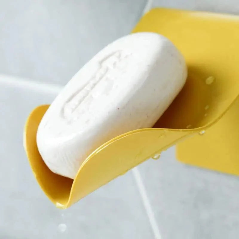 PureFlow Self-Adhesive Soap Dish with Hook – Wall Mount, Drainage Tray, Bathroom & Kitchen