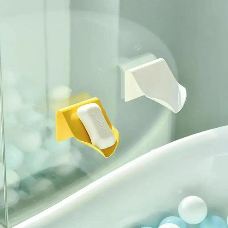 PureFlow Self-Adhesive Soap Dish with Hook – Wall Mount, Drainage Tray, Bathroom & Kitchen