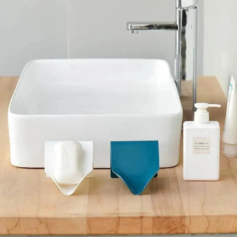 PureFlow Self-Adhesive Soap Dish with Hook – Wall Mount, Drainage Tray, Bathroom & Kitchen